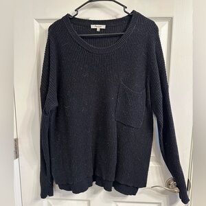 Madewell | Black Ribbed Thompson Sweater
